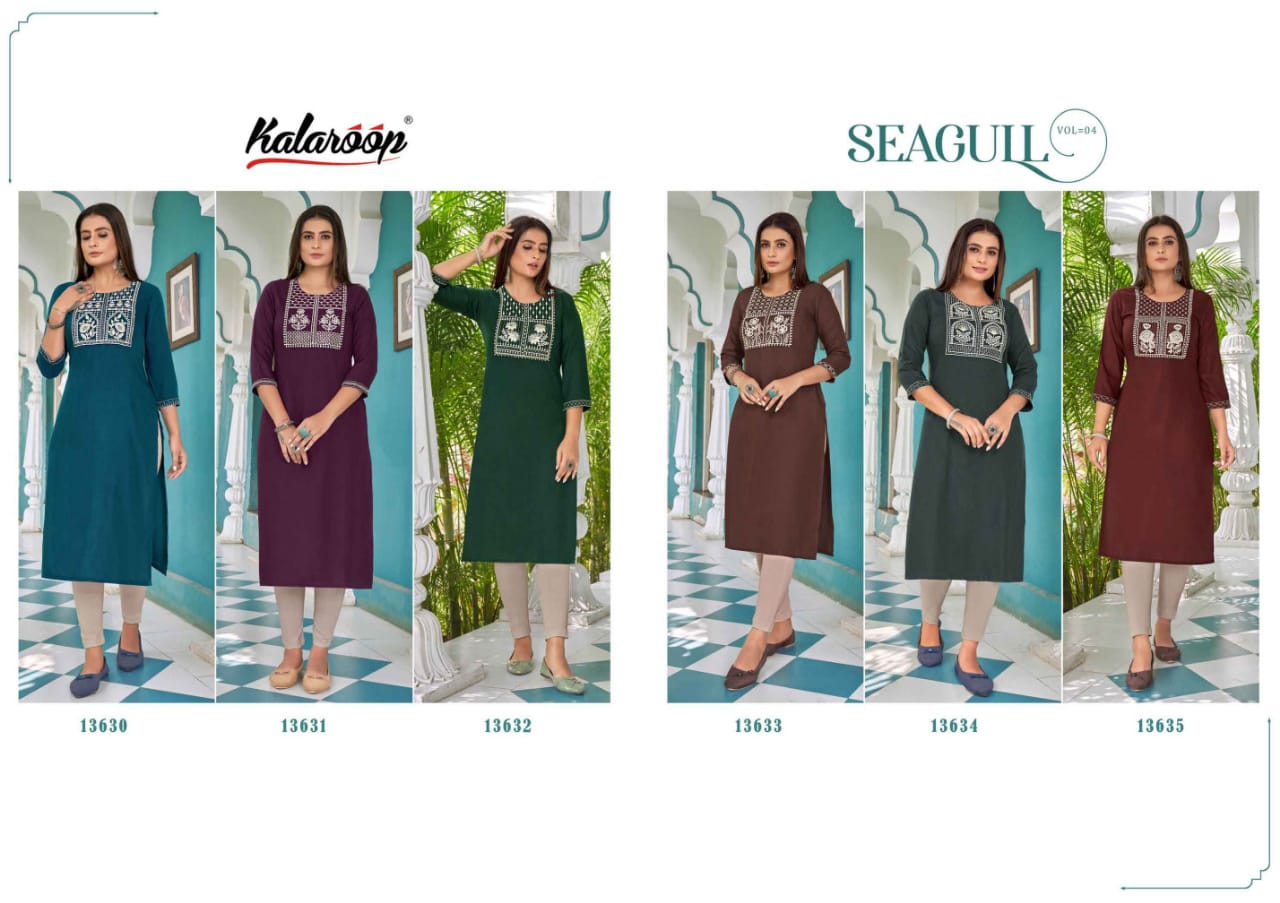 Seagull Vol 4 By Kalaroop Designer Kurtis Catalog